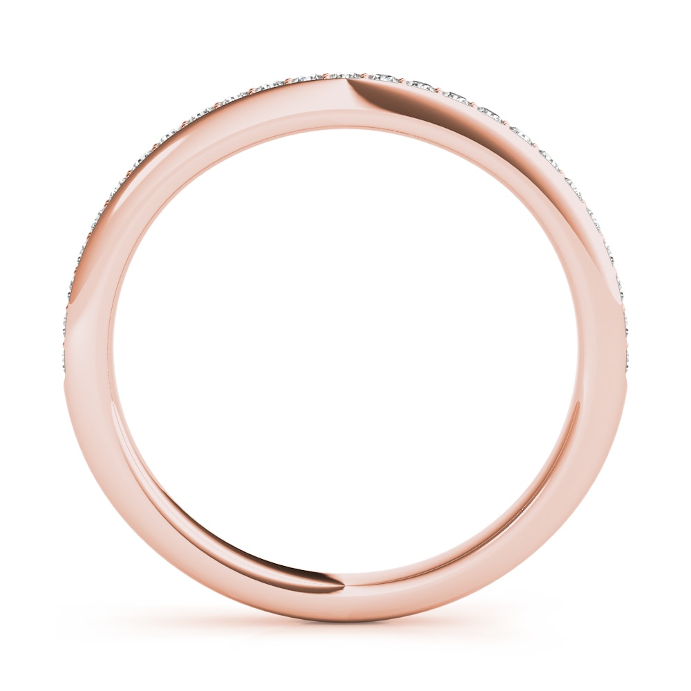 14K Rose Gold 1/6 ct tw Diamond Wedding Ring