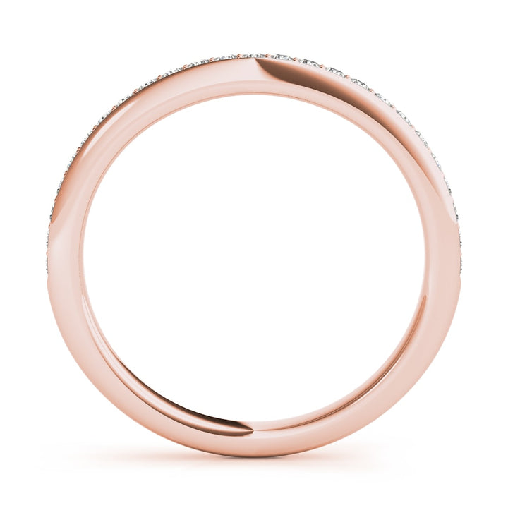 14K Rose Gold 1/6 ct tw Diamond Wedding Ring