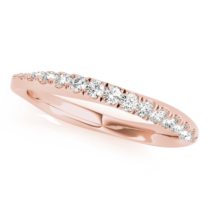 18K Rose Gold 1/5 ct tw Diamond Wedding Ring