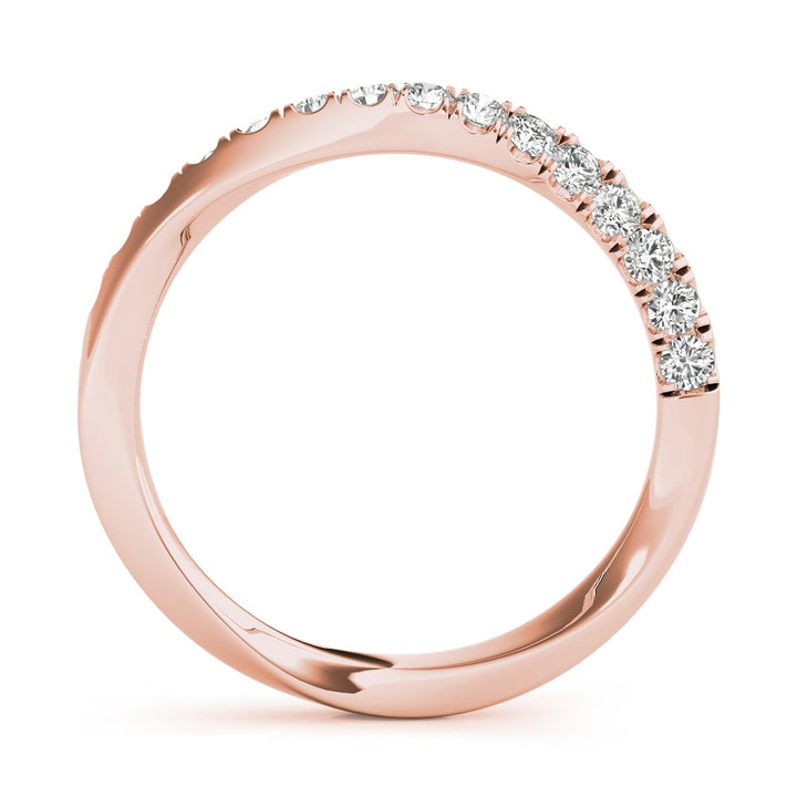 14K Rose Gold 1/5 ct tw Diamond Wedding Ring