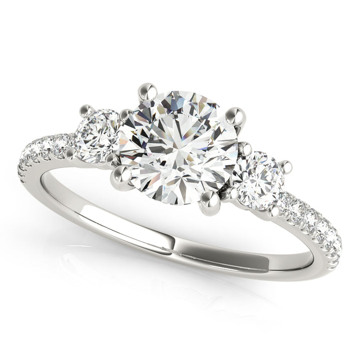 18K White Gold 1.24 ctw Diamond Engagement Ring