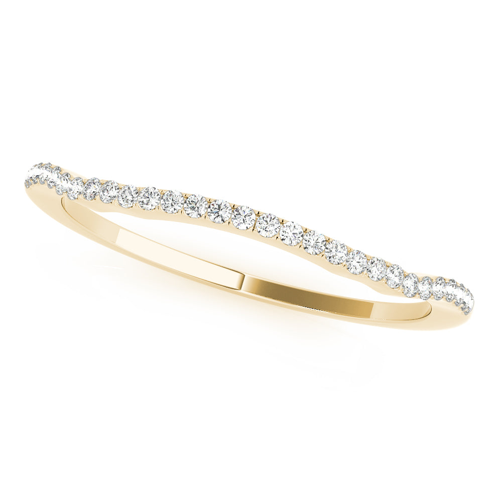 18K Yellow Gold 1/10 ct tw Diamond Wedding Ring