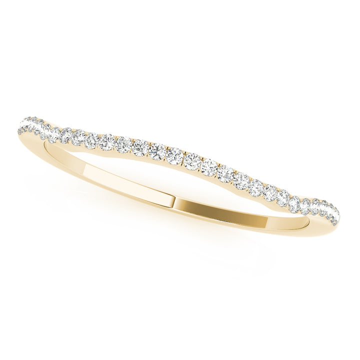 18K Yellow Gold 1/10 ct tw Diamond Wedding Ring