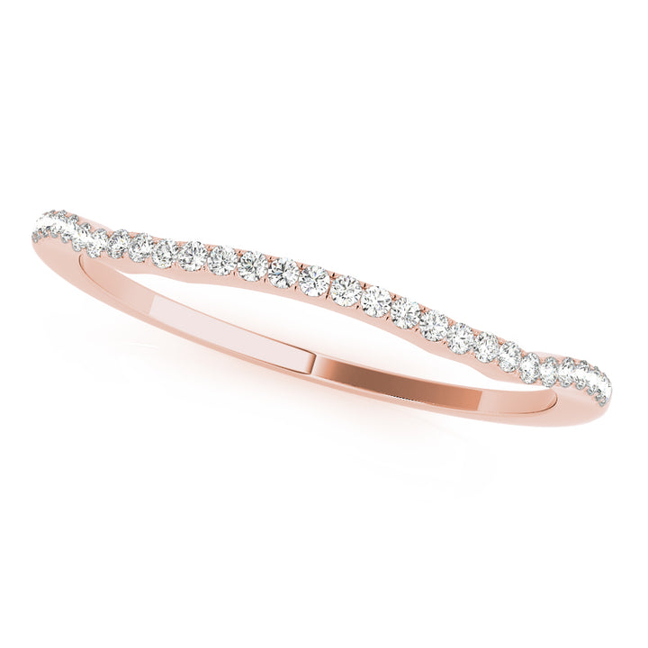 14K Rose Gold 1/10 ct tw Diamond Wedding Ring
