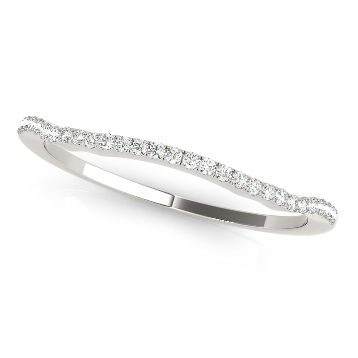 14K White Gold 1/10 ct tw Diamond Wedding Ring