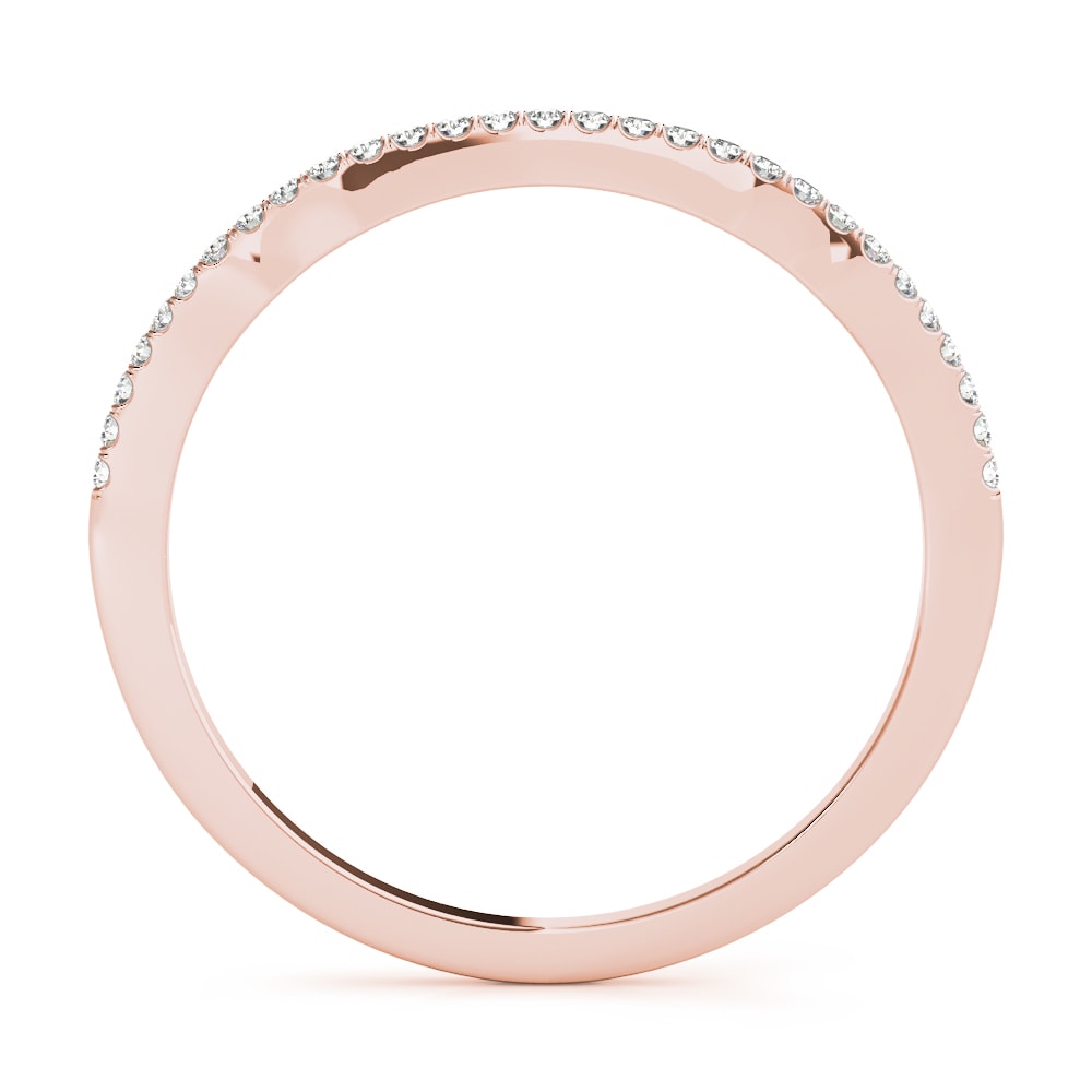 14K Rose Gold 1/10 ct tw Diamond Wedding Ring
