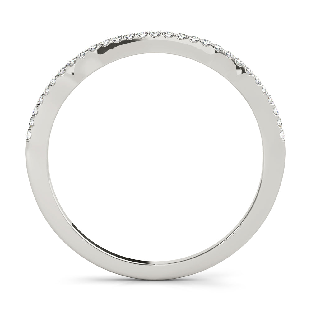 14K White Gold Round Diamond Wedding Ring