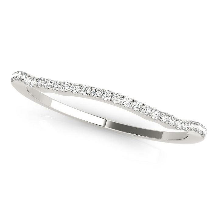 18K White Gold 1/10 ct tw Diamond Wedding Ring