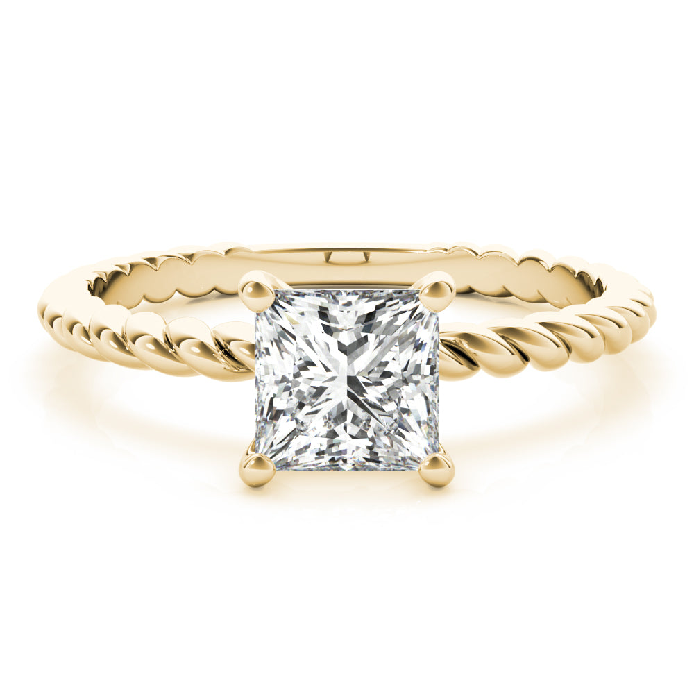 18K Yellow Gold 0.6 CT Diamond Solitaire Engagement Ring