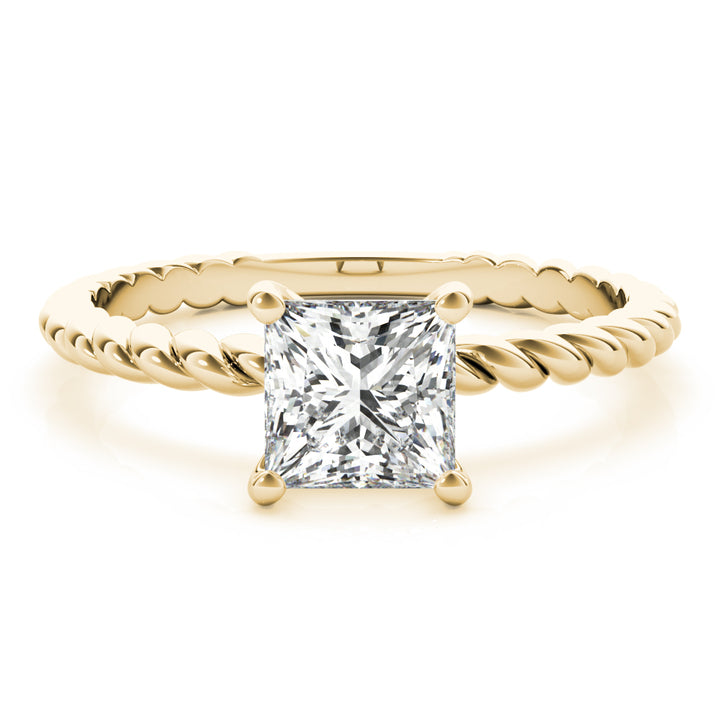18K Yellow Gold 0.6 CT Diamond Solitaire Engagement Ring