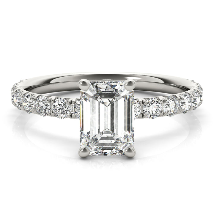 14K White Gold Multi-Diamond Engagement Ring