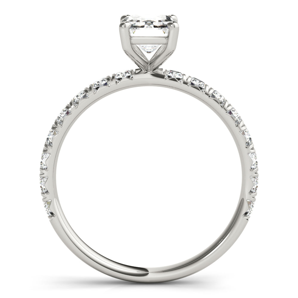 18K White Gold Multi-Diamond Engagement Ring