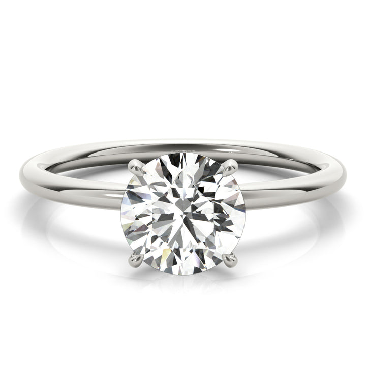 Platinum 1 CT Diamond Halo Engagement Ring