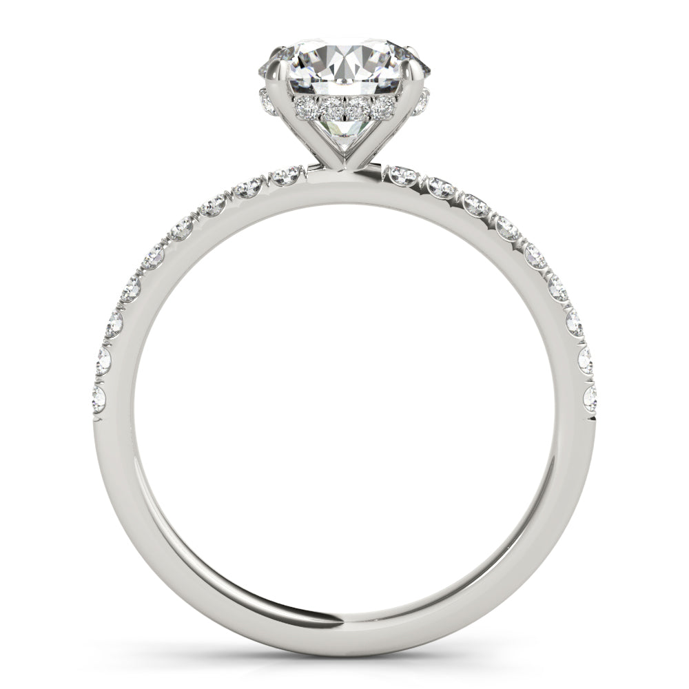 18K White Gold 1.25ctw Round Diamond Engagement Ring