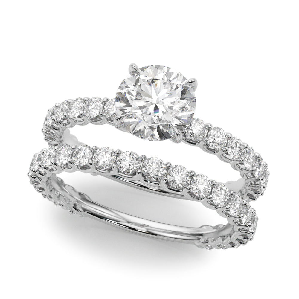 18K White Gold 1 ct Diamond Engagement Ring