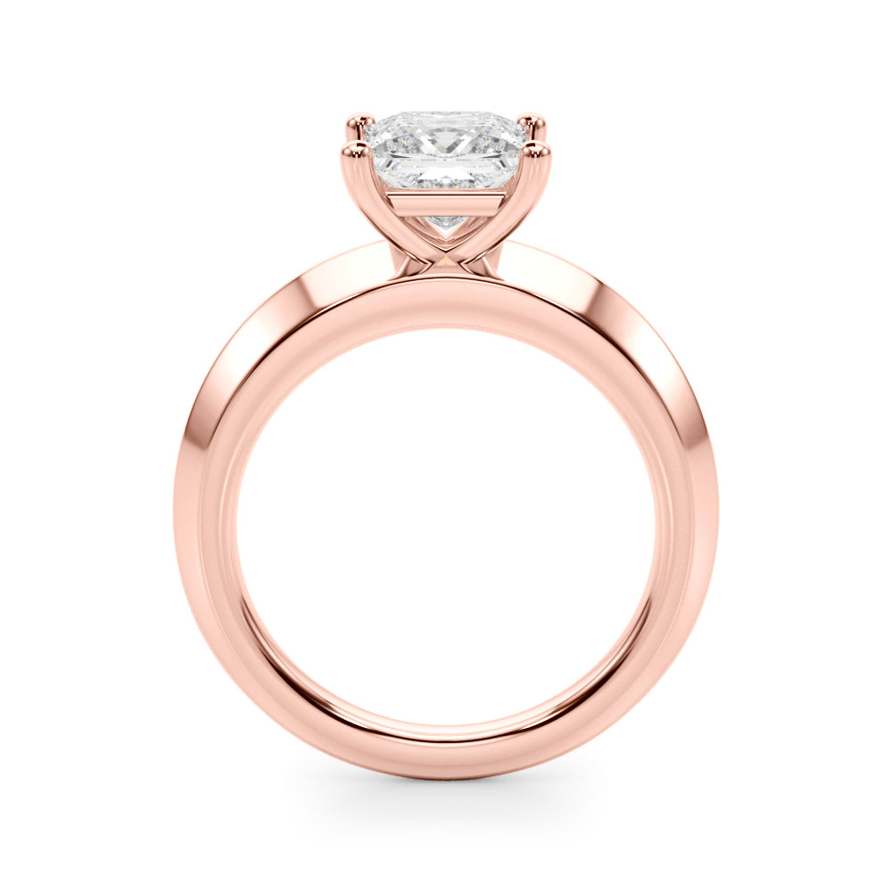 14K Rose Gold 3/4 CT Diamond Solitaire Engagement Ring