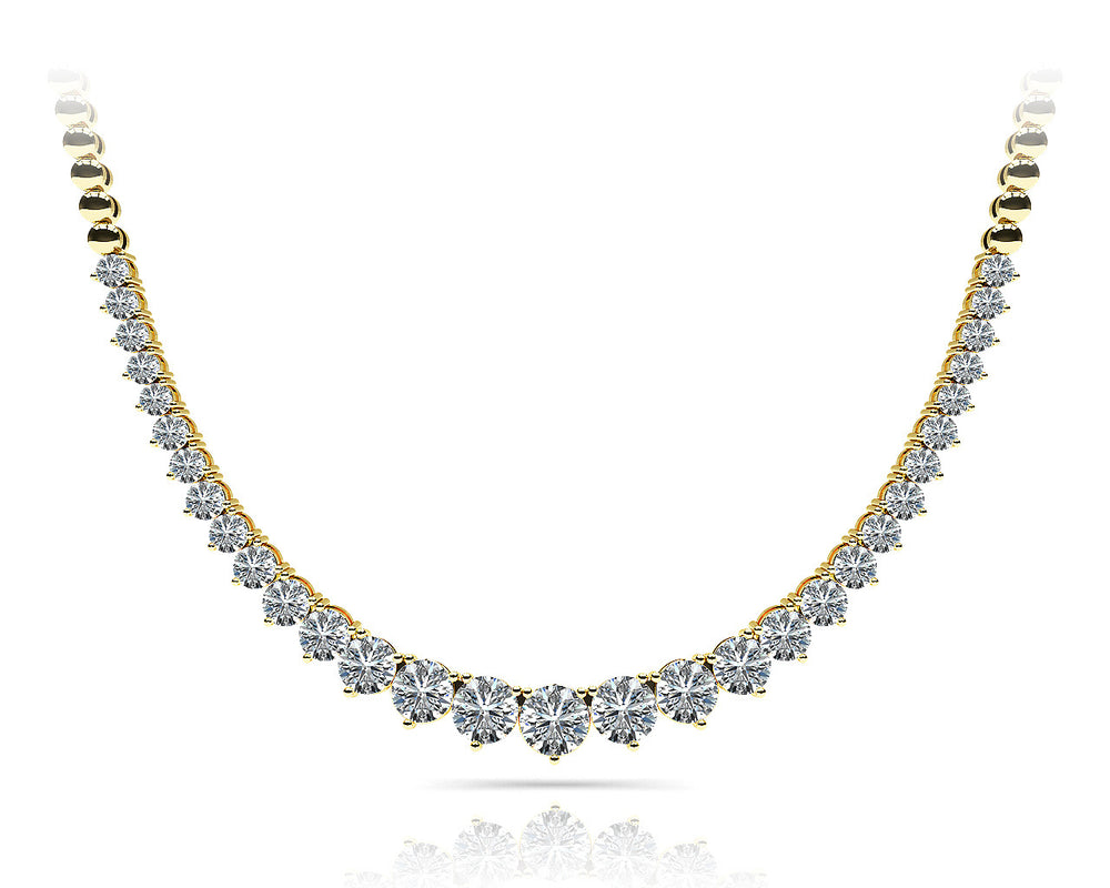14K Yellow Gold Multi-Diamond Fashion Necklace