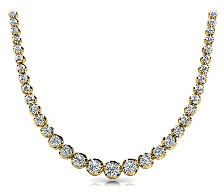 14K Yellow Gold 10 ct tw Fashion Diamond Necklace