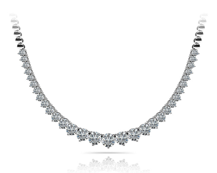 18K White Gold 2ctw Round Diamond Pendant Necklace