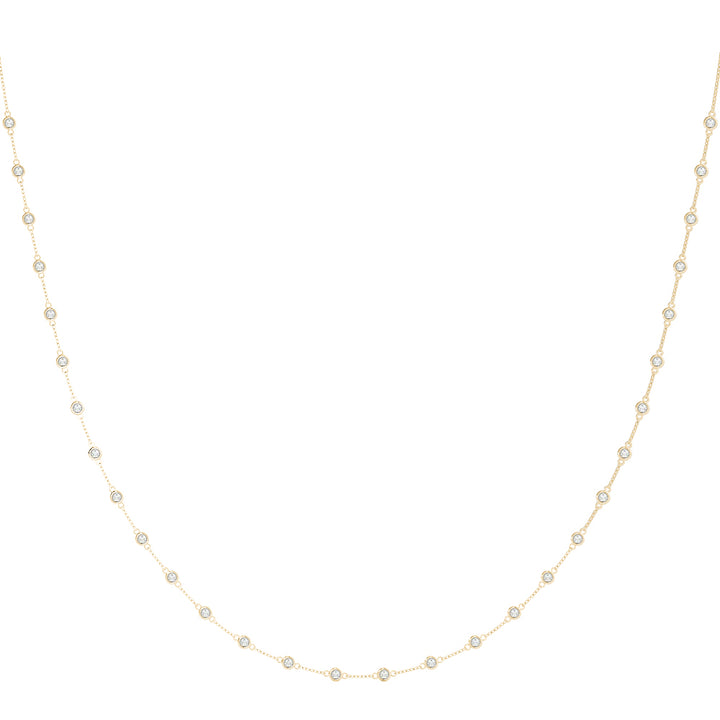18K Yellow Gold 1 1/5 ct tw Fashion Diamond Necklace