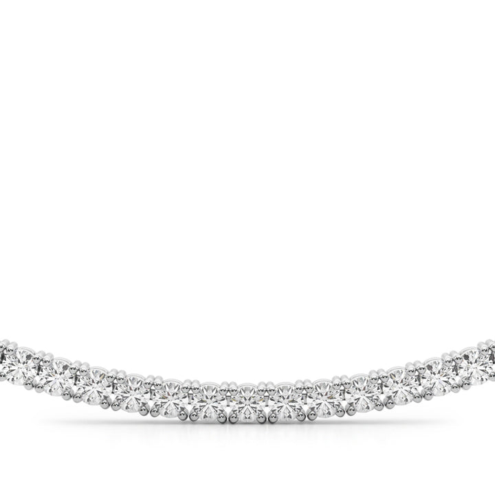 18K White Gold Multi-Diamond Pendant Necklace