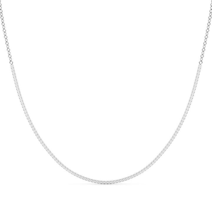 14K White Gold Diamond Pendant Necklace