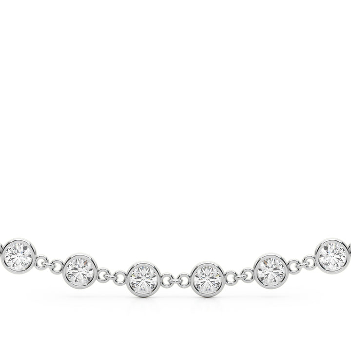 14K Yellow Gold Diamond Paper Clip Necklace