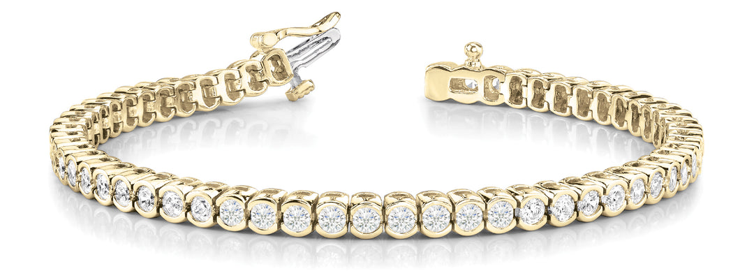 18K Yellow Gold 2.16 CT Diamond Line Bracelet