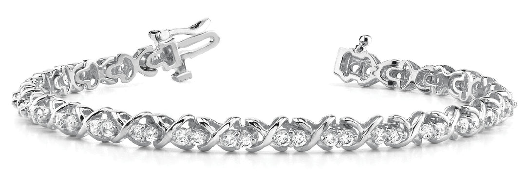 14K White Gold 1.4 CT Diamond Fashion Bracelet