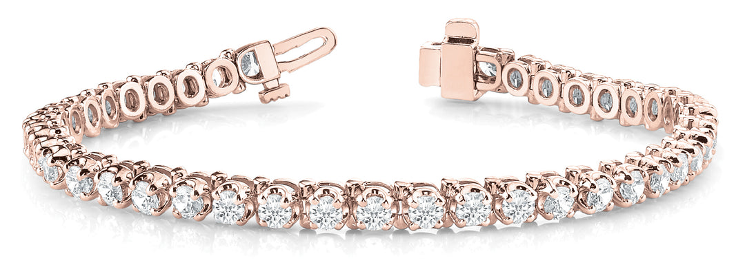18K Rose Gold Diamond Tennis Bracelet