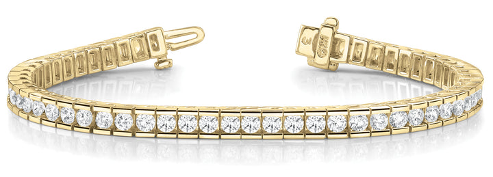 14K Yellow Gold 10.5 CT Diamond Tennis Bracelet