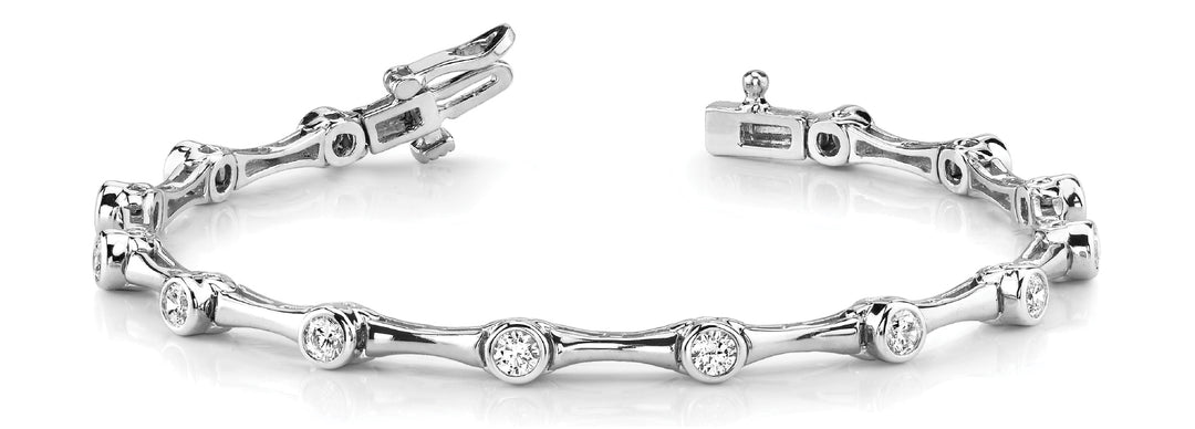 14K White Gold 3/4 ct Diamond Fashion Bracelet