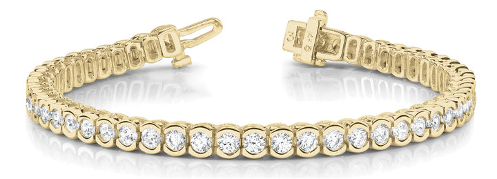 18K Yellow Gold 10.5 CT Diamond In-Line Bracelet