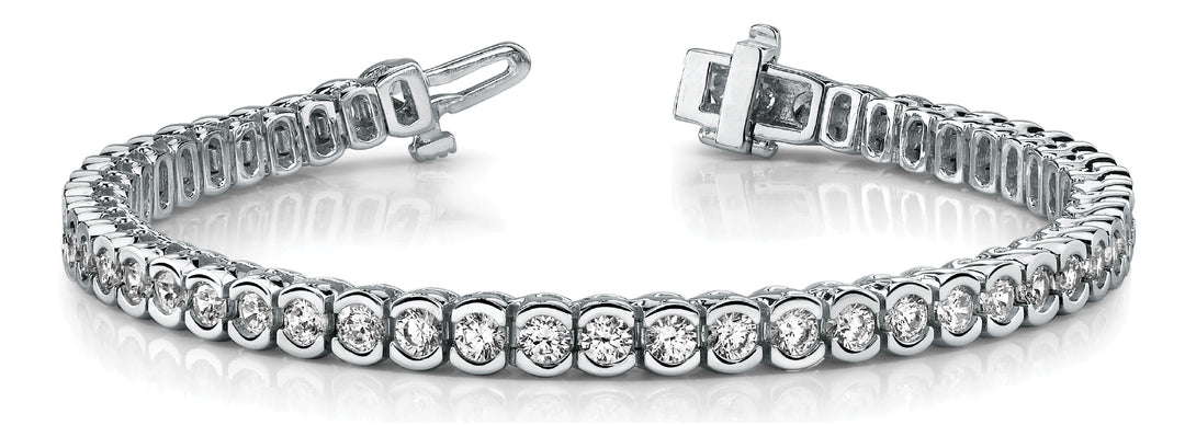 14K White Gold 10.5ctw Diamond Tennis Bracelet