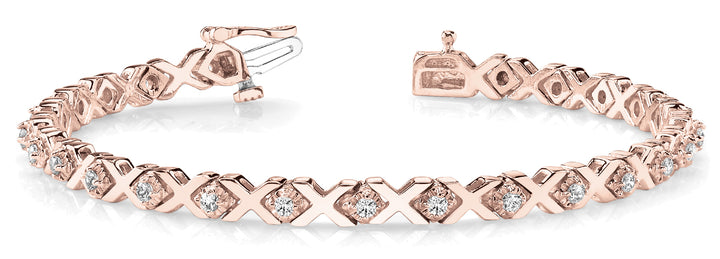 18K Rose Gold 5/8 ct Diamond Fashion Bracelet