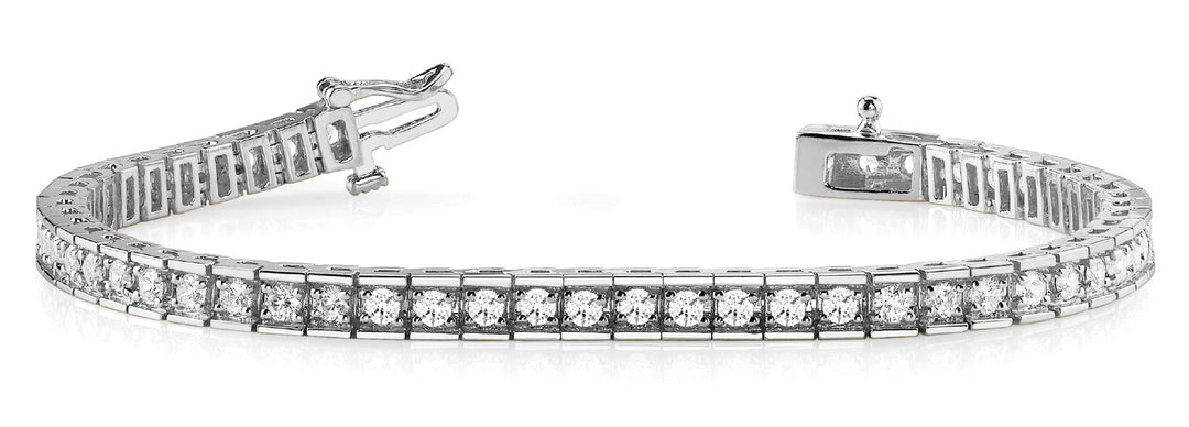 14K White Gold Diamond Tennis Bracelet