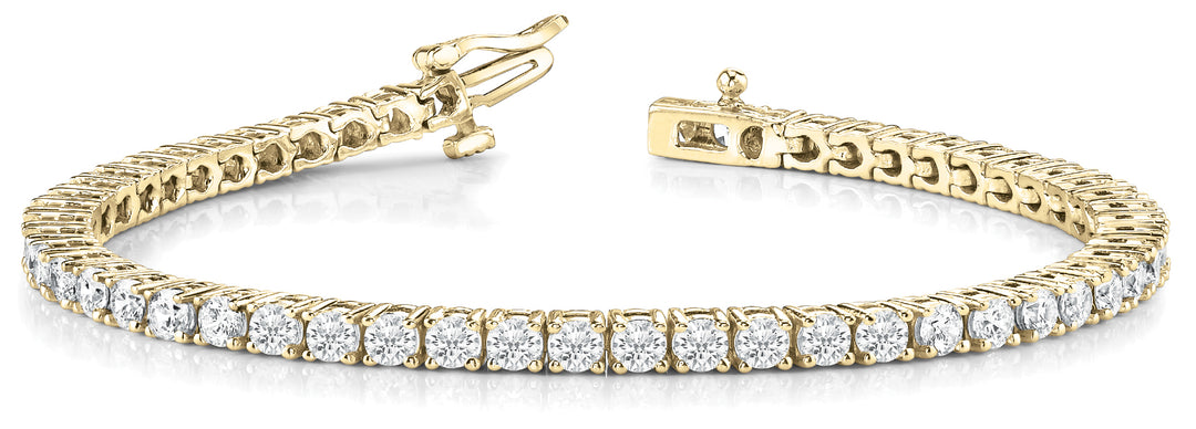 18K Yellow Gold 10.38ctw Diamond Line Bracelet