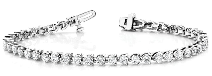 18K White Gold Diamond Line Bracelet