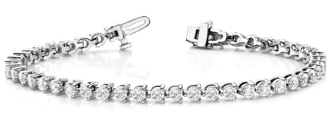 Platinum 10+ CT Diamond Line Bracelet