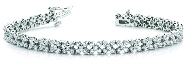 18K White Gold Diamond Tennis Bracelet 4.25ctw