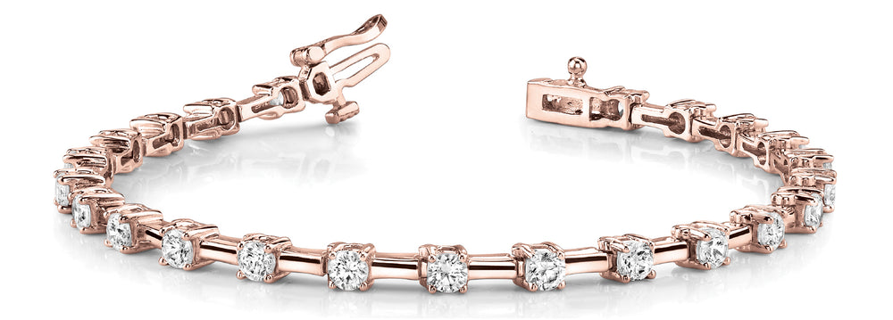 14K Rose Gold Diamond Fashion Bracelet