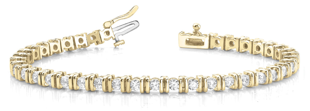 14K Yellow Gold 3 1/5 ct tw Fashion Diamond Bracelet