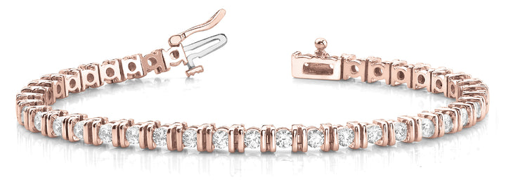 18K Rose Gold 3 1/5 ct tw Fashion Diamond Bracelet