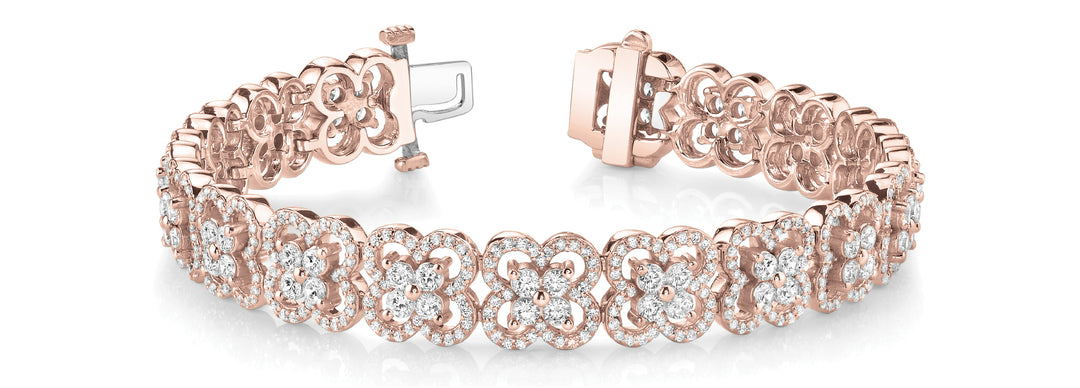 Rose Gold 5 CT Diamond Tennis Bracelet
