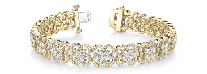 18K Yellow Gold Multi-Diamond Fashion Bracelet