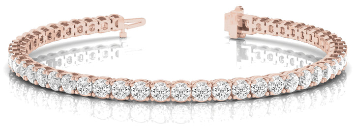 18K Rose Gold 10 CT Diamond Tennis Bracelet
