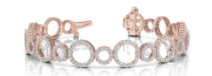 18K Rose Gold Multi-Diamond Fashion Bracelet
