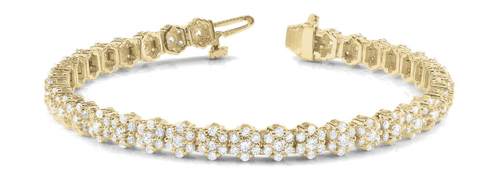 18K Yellow Gold Multi-Diamond Fashion Bracelet