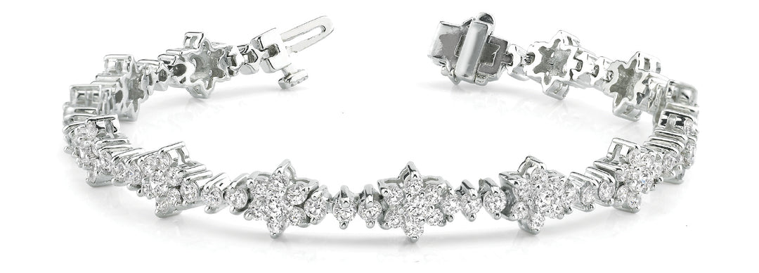 Platinum 5+ CT Diamond Fashion Tennis Bracelet