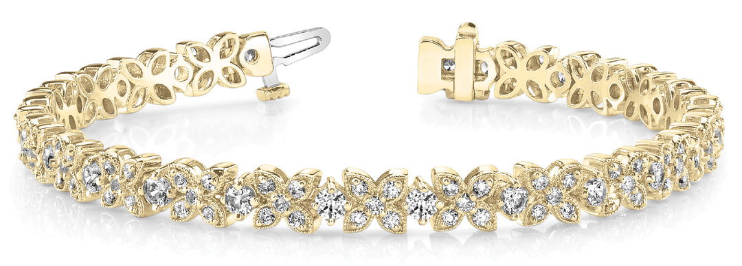 18K Yellow Gold Diamond Fashion Bracelet